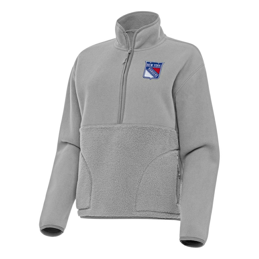 New York Rangers Antigua Women's Figure Half-Zip Pullover Sweatshirt -  NHL Sweatshirts