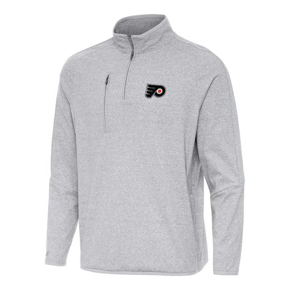 Philadelphia Flyers Antigua Certain Quarter-Zip Tri-Blend Sweatshirt -  NHL Sweatshirts