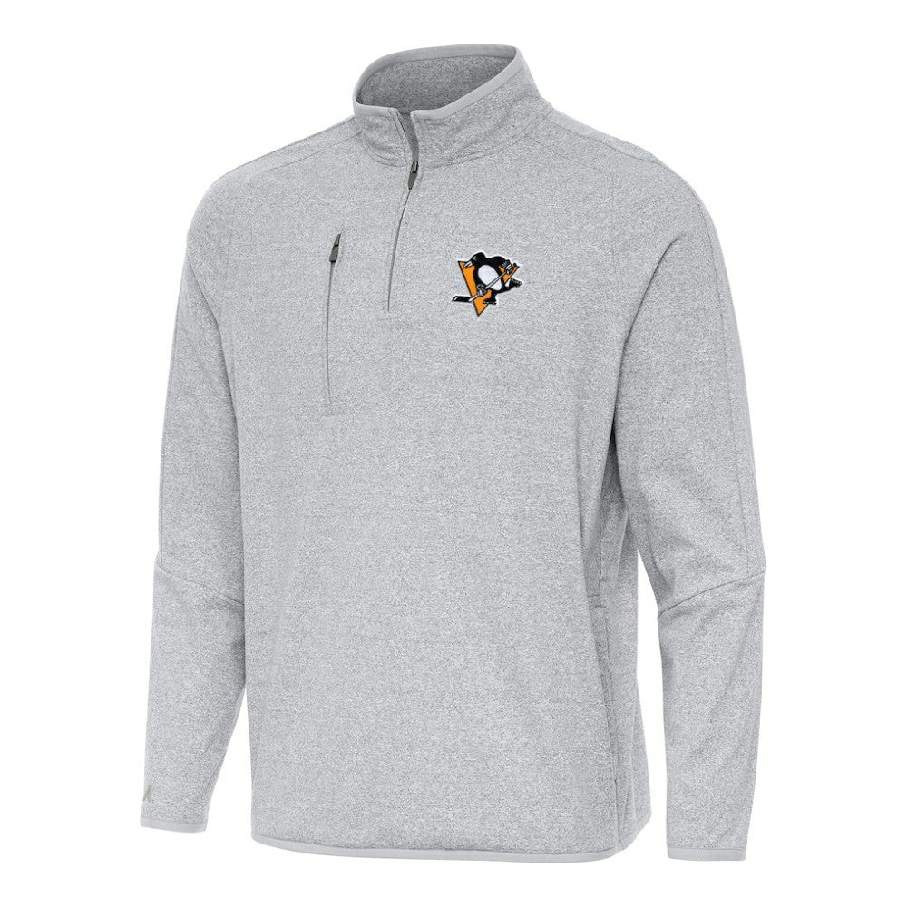 Pittsburgh Penguins Antigua Certain Quarter-Zip Tri-Blend Sweatshirt -  NHL Sweatshirts