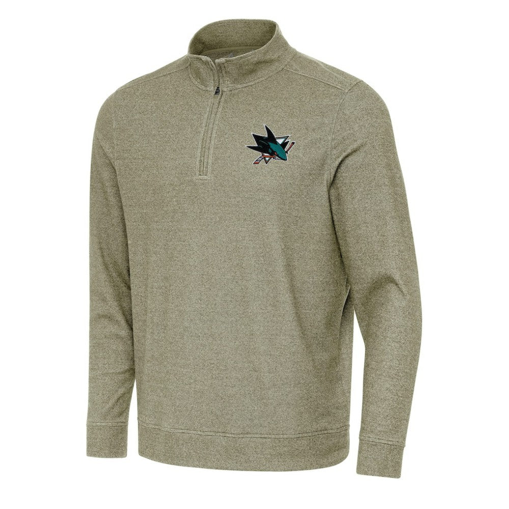 San Jose Sharks Antigua Subtle Quarter-Zip Sweatshirt -  NHL Sweatshirts