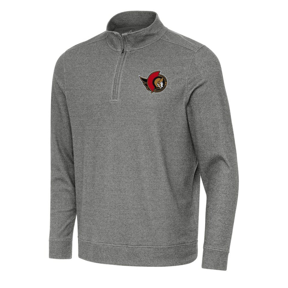 Ottawa Senators Antigua Subtle Quarter-Zip Sweatshirt -  NHL Sweatshirts