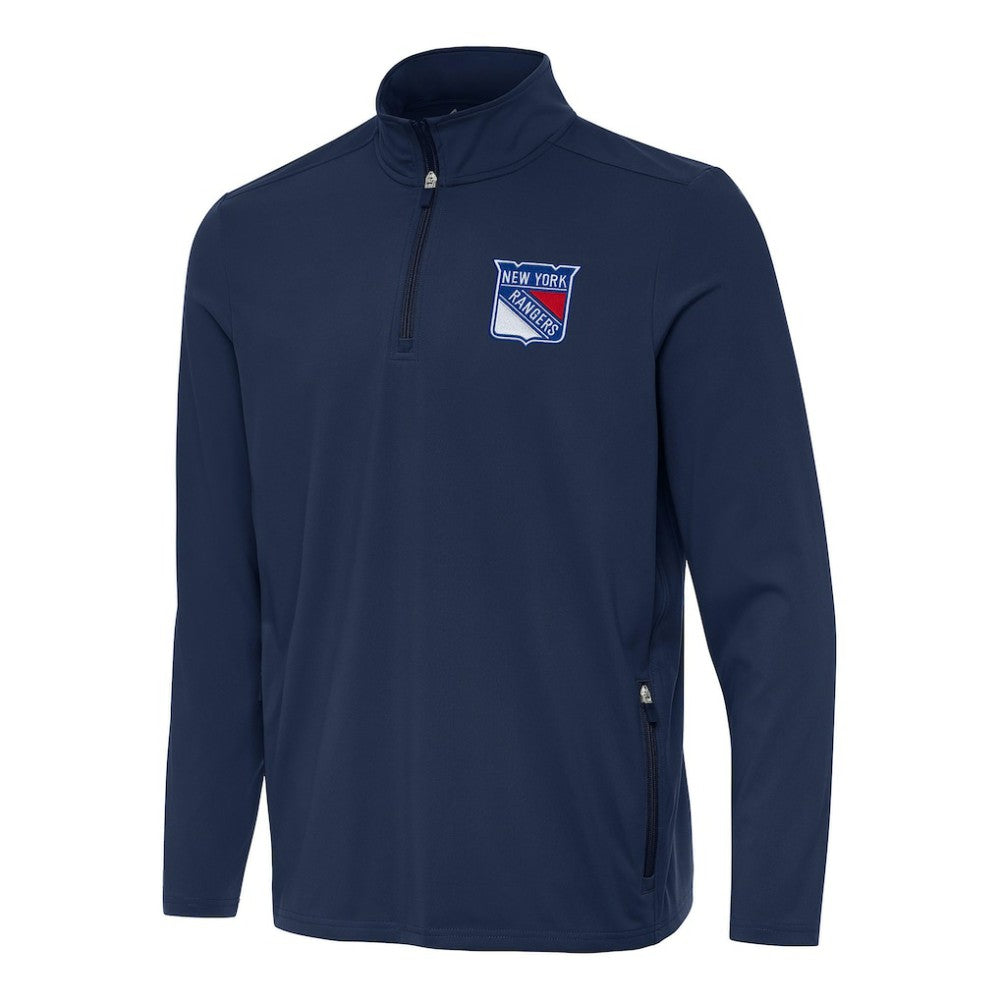 New York Rangers Antigua Perilous Quarter-Zip Sweatshirt -  NHL Sweatshirts