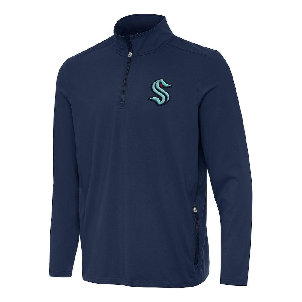Seattle Kraken Antigua Perilous Quarter-Zip Sweatshirt -  NHL Sweatshirts