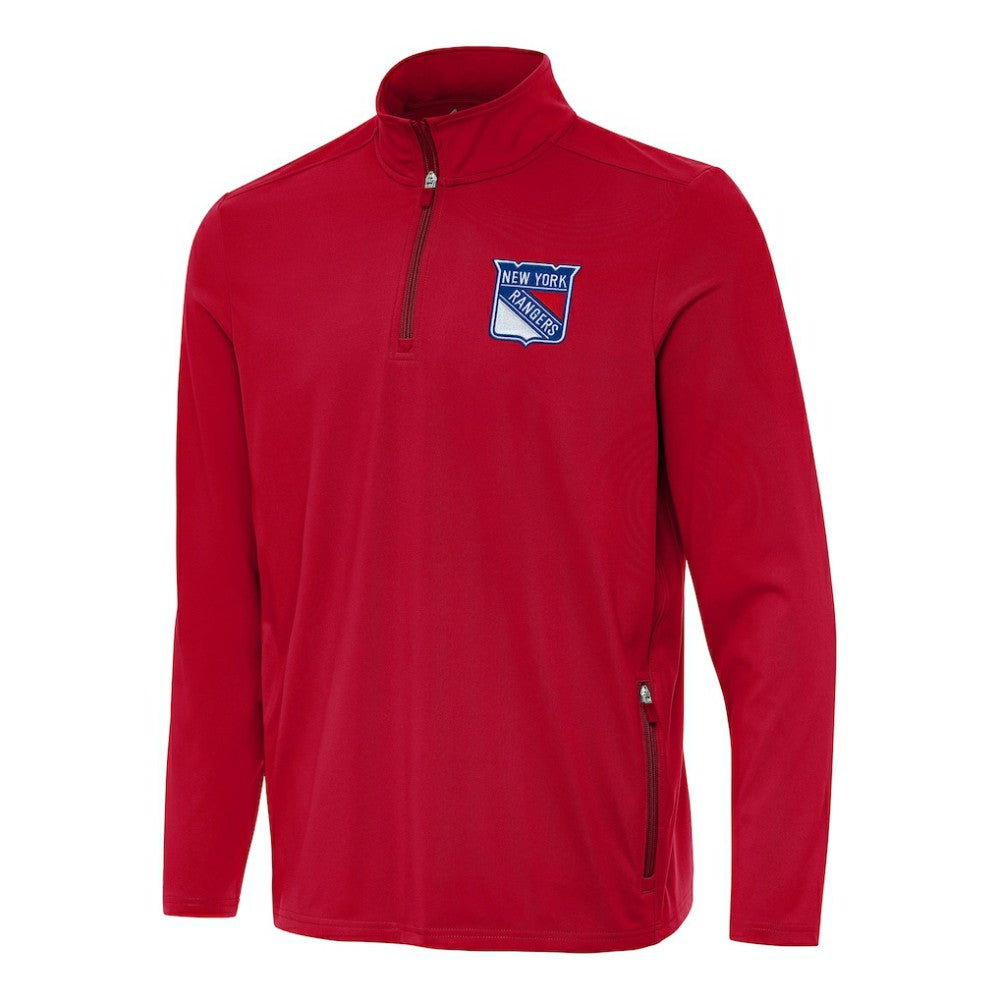 New York Rangers Antigua Perilous Quarter-Zip Sweatshirt -  NHL Sweatshirts