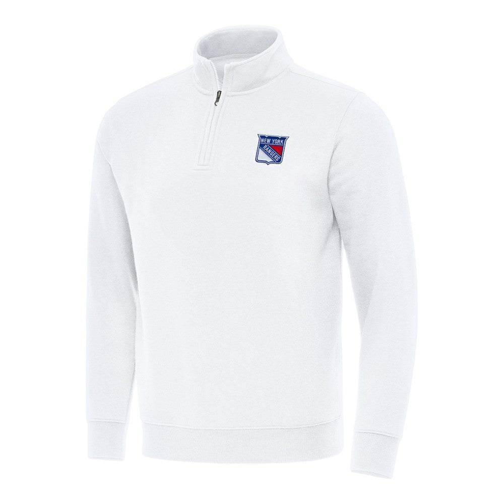 New York Rangers Antigua Victory Quarter-Zip Mock Sweatshirt -  NHL Sweatshirts
