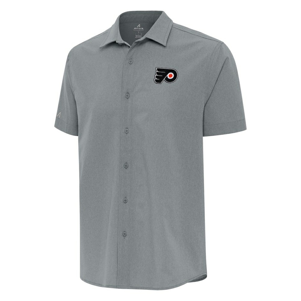 Philadelphia Flyers Antigua Activate Woven Short Sleeve Button-Up Shirt -  NHL