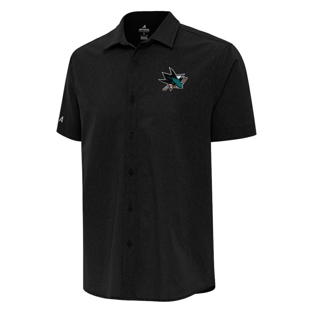 San Jose Sharks Antigua Activate Woven Short Sleeve Button-Up Shirt -  NHL