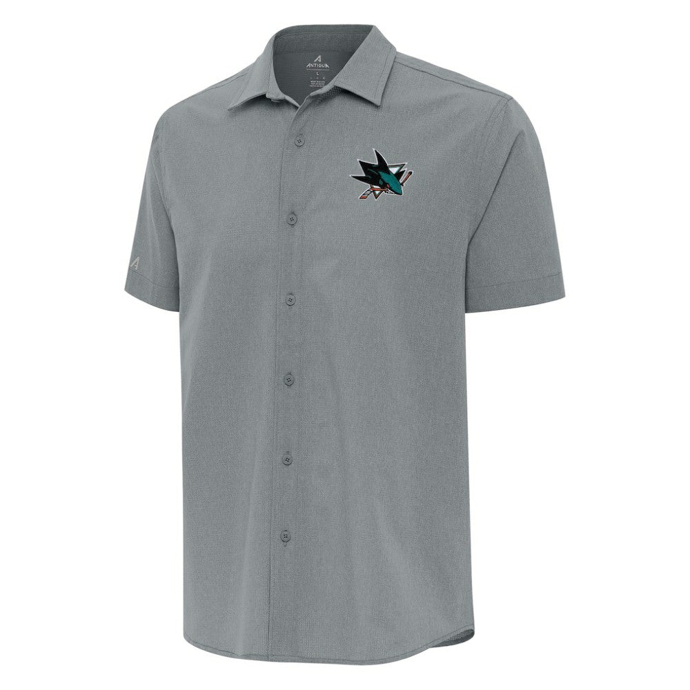San Jose Sharks Antigua Activate Woven Short Sleeve Button-Up Shirt -  NHL