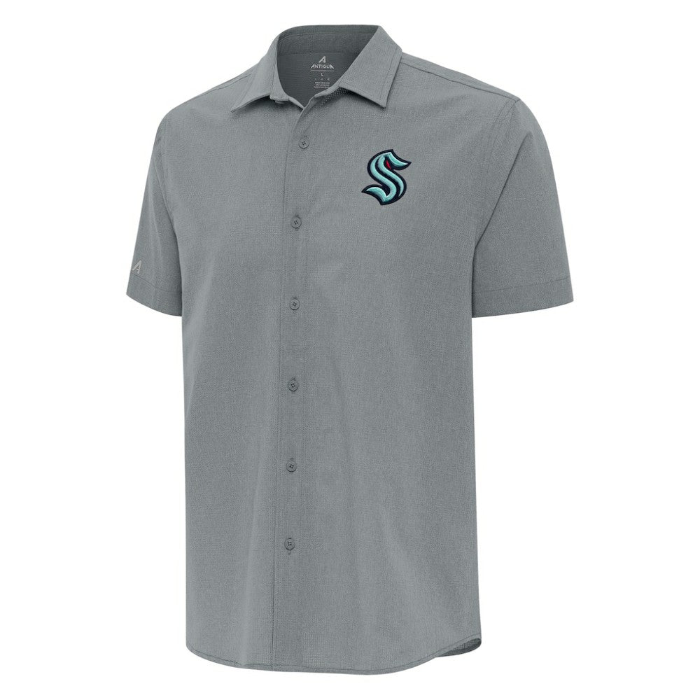 Seattle Kraken Antigua Activate Woven Short Sleeve Button-Up Shirt -  NHL