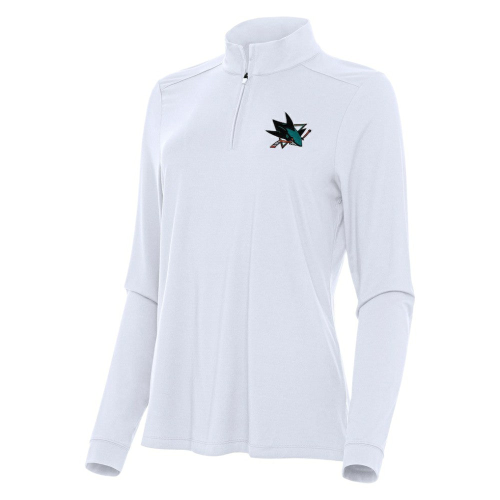 San Jose Sharks Antigua Women's Intent Quarter-Zip Top -  NHL