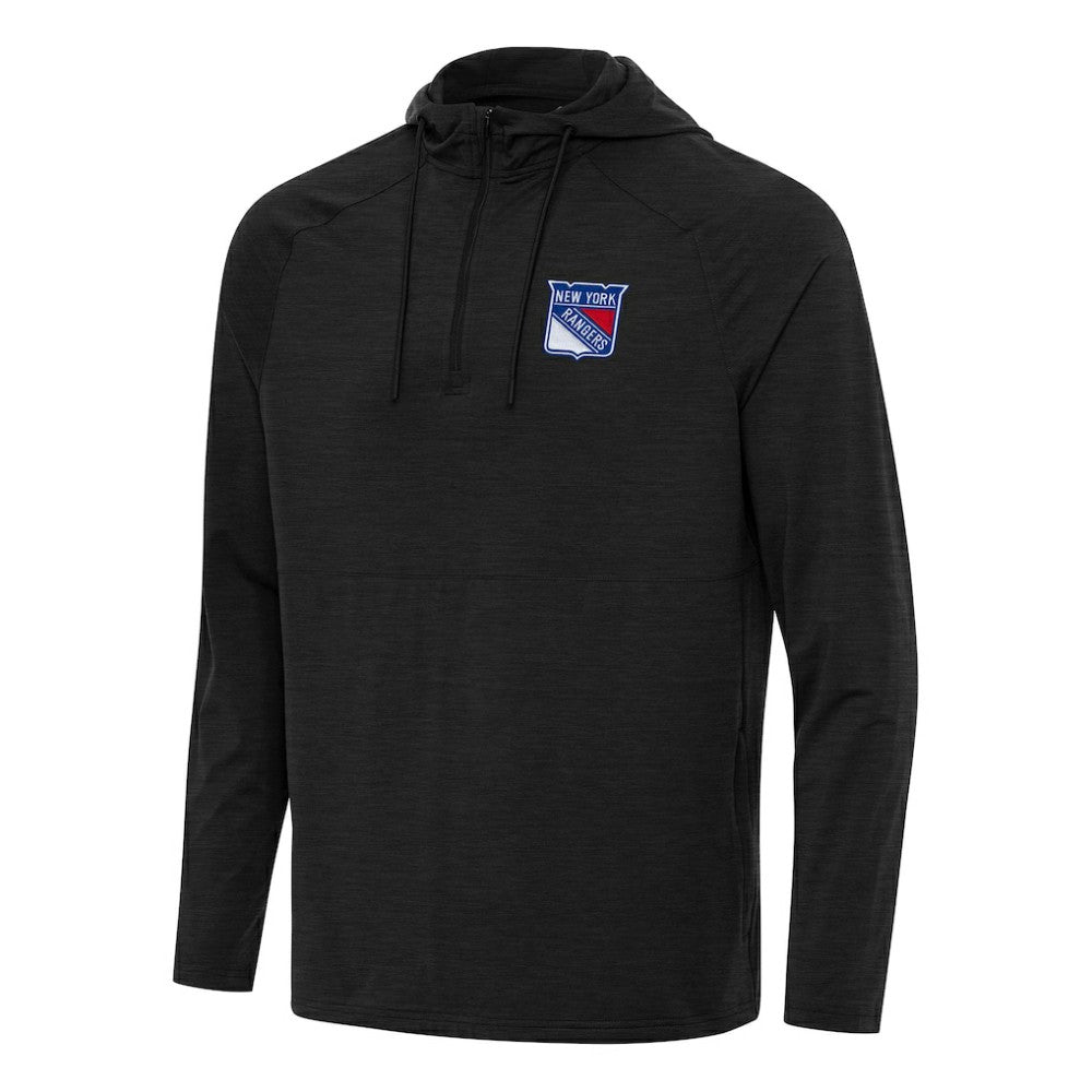 New York Rangers Antigua Spikes Quarter-Zip Hoodie -  NHL Hoodies