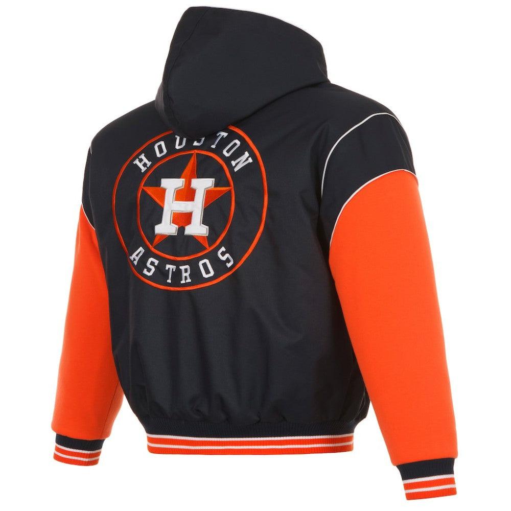 Houston Astros JH Design Youth Reversible Fleece Full-Snap Hoodie Jacket - MLB Jackets