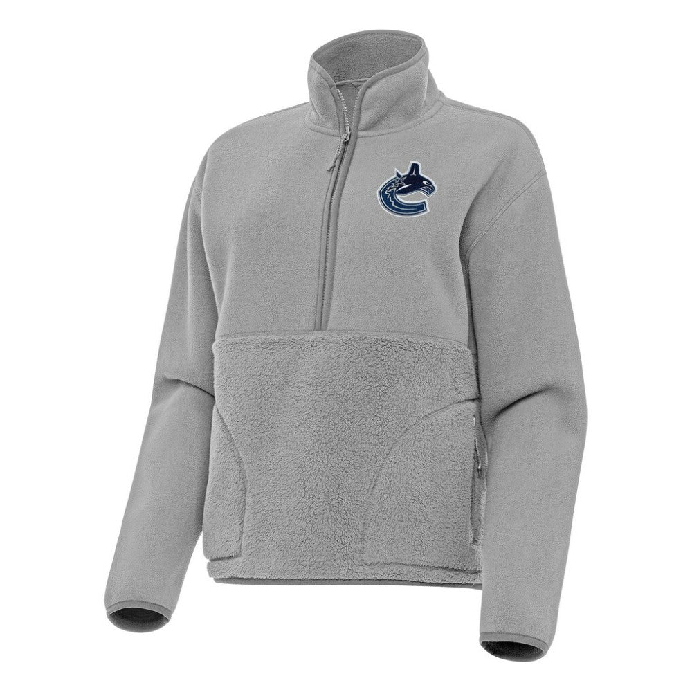 Vancouver Canucks Antigua Women's Figure Half-Zip Pullover Sweatshirt -  NHL Sweatshirts