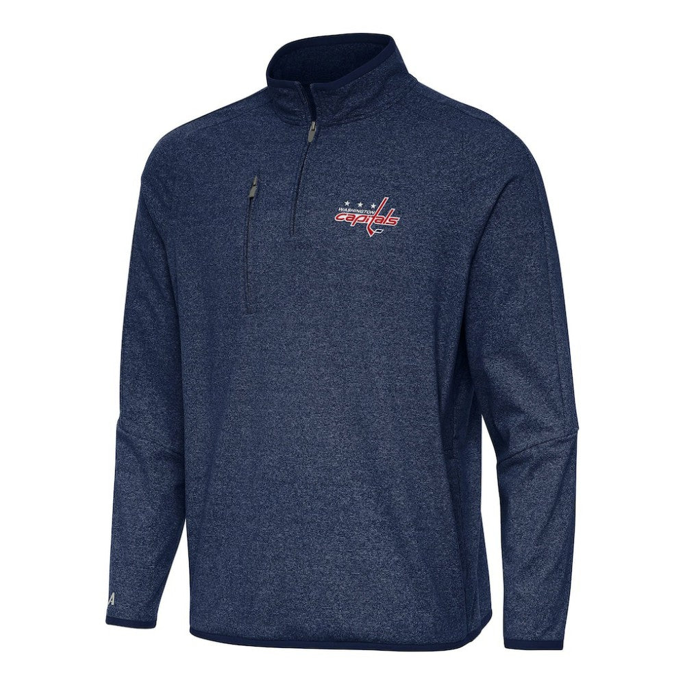 Washington Capitals Antigua Certain Quarter-Zip Tri-Blend Sweatshirt -  NHL Sweatshirts