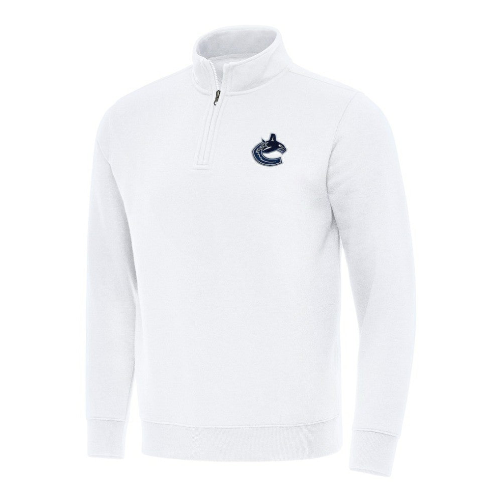 Vancouver Canucks Antigua Victory Quarter-Zip Mock Sweatshirt -  NHL Sweatshirts