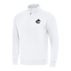 Vancouver Canucks Antigua Victory Quarter-Zip Mock Sweatshirt -  NHL Sweatshirts