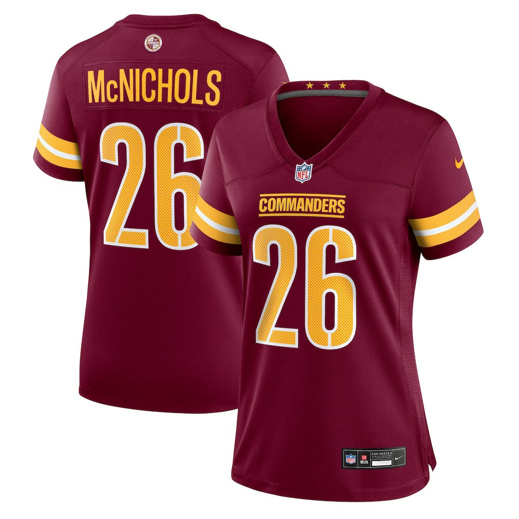 Washington Commanders Jeremy McNichols  Women's Team Game Jersey | NFL Discount