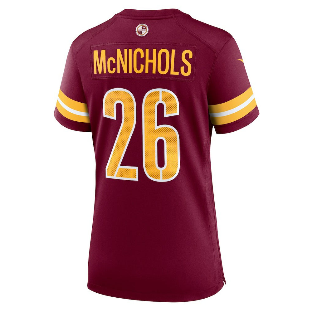 Washington Commanders Jeremy McNichols  Women's Team Game Jersey | NFL Discount
