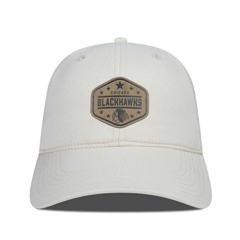 Chicago Blackhawks Men's Levelwear Faux Leather Patch Unstructured Adjustable Hat -  NHL Hats