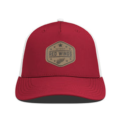 Detroit Red Wings Men's Levelwear Faux Leather Patch Structured Adjustable Hat -  NHL Hats