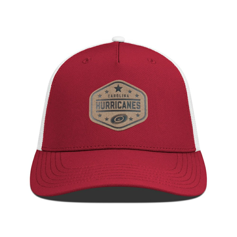 Carolina Hurricanes Men's Levelwear Faux Leather Patch Structured Adjustable Hat -  NHL Hats