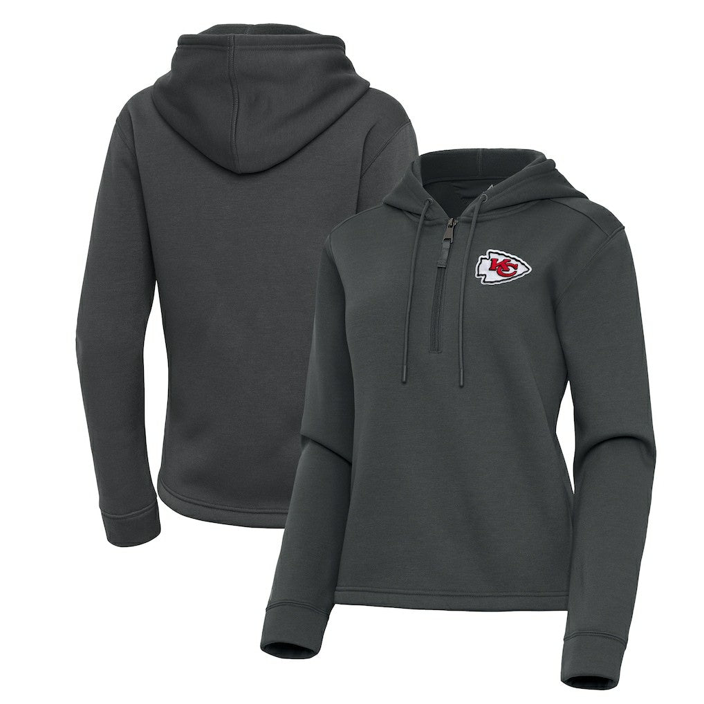 Kansas City Chiefs Antigua Women's Contemporary Quarter-Zip Hoodie | NFL Sale