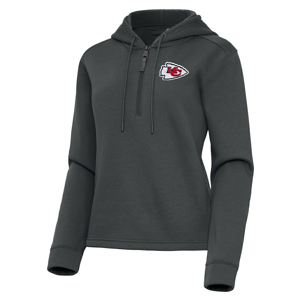 Kansas City Chiefs Antigua Women's Contemporary Quarter-Zip Hoodie | NFL Sale