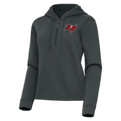 Tampa Bay Buccaneers Antigua Women's Contemporary Quarter-Zip Hoodie | NFL Hot