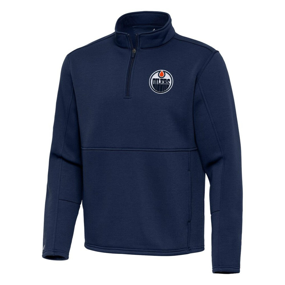 Edmonton Oilers Antigua Twist Quarter-Zip Pullover Jacket -  NHL Pullover