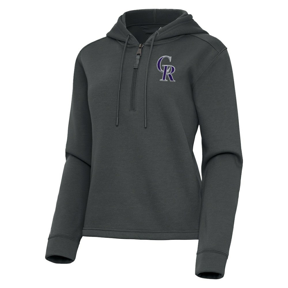 Colorado Rockies Antigua Women's Contemporary Quarter-Zip Hoodie - MLB Hoodies