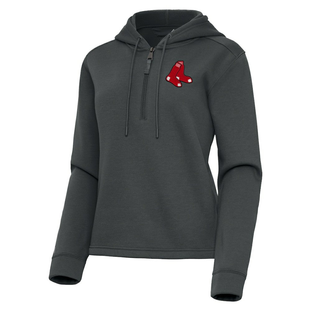 Boston Red Sox Antigua Women's Contemporary Quarter-Zip Hoodie - MLB Hoodies