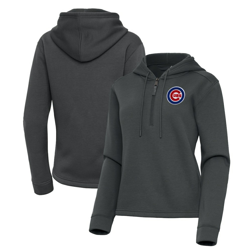 Chicago Cubs Antigua Women's Contemporary Quarter-Zip Hoodie - MLB Hoodies
