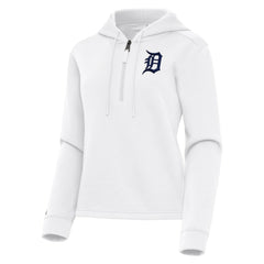 Detroit Tigers Antigua Women's Contemporary Quarter-Zip Hoodie - MLB Hoodies