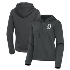 Detroit Tigers Antigua Women's Contemporary Quarter-Zip Hoodie - MLB Hoodies