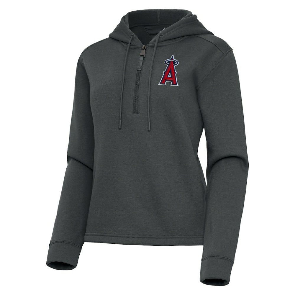 Los Angeles Angels Antigua Women's Contemporary Quarter-Zip Hoodie - MLB Hoodies