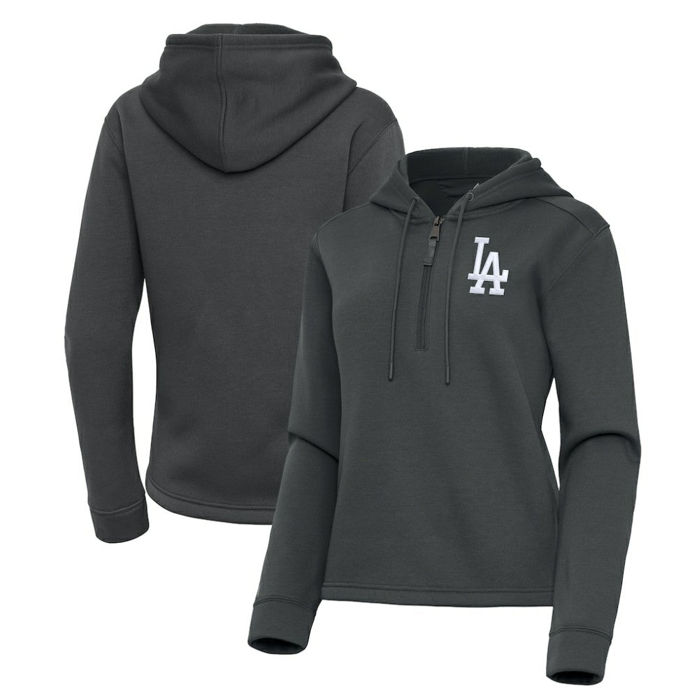 Los Angeles Dodgers Antigua Women's Contemporary Quarter-Zip Hoodie - MLB Hoodies