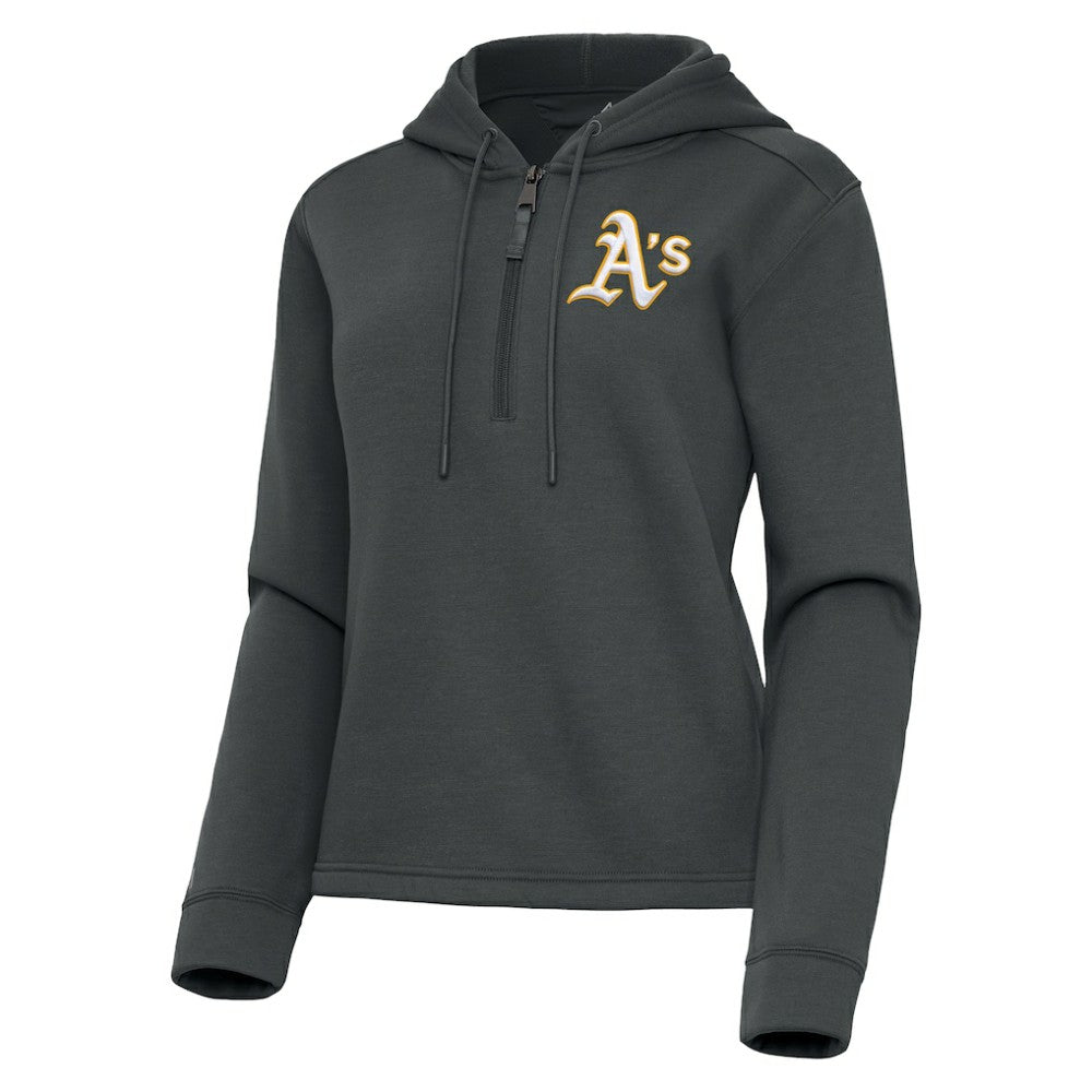 Athletics Antigua Women's Contemporary Quarter-Zip Hoodie - MLB Hoodies