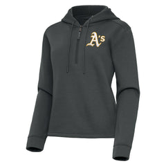 Athletics Antigua Women's Contemporary Quarter-Zip Hoodie - MLB Hoodies