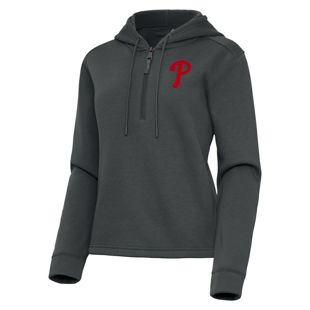 Philadelphia Phillies Antigua Women's Contemporary Quarter-Zip Hoodie - MLB Hoodies