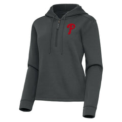 Philadelphia Phillies Antigua Women's Contemporary Quarter-Zip Hoodie - MLB Hoodies