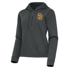 San Diego Padres Antigua Women's Contemporary Quarter-Zip Hoodie - MLB Hoodies