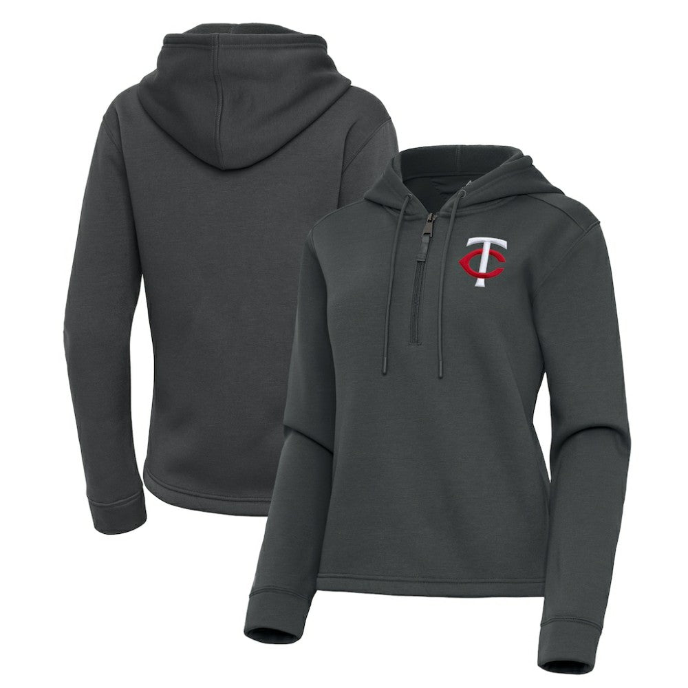 Minnesota Twins Antigua Women's Contemporary Quarter-Zip Hoodie - MLB Hoodies