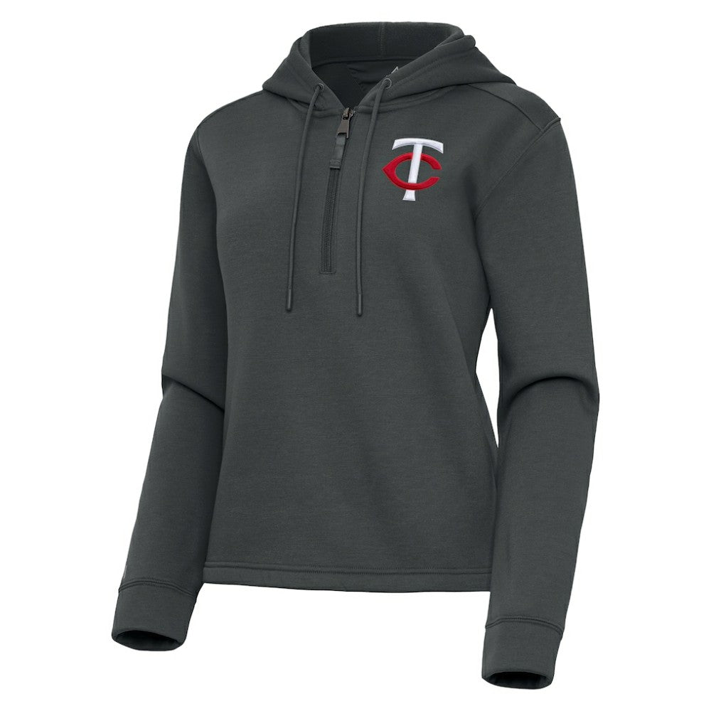 Minnesota Twins Antigua Women's Contemporary Quarter-Zip Hoodie - MLB Hoodies