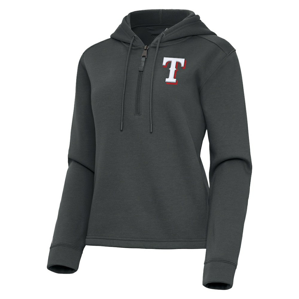 Texas Rangers Antigua Women's Contemporary Quarter-Zip Hoodie - MLB Hoodies