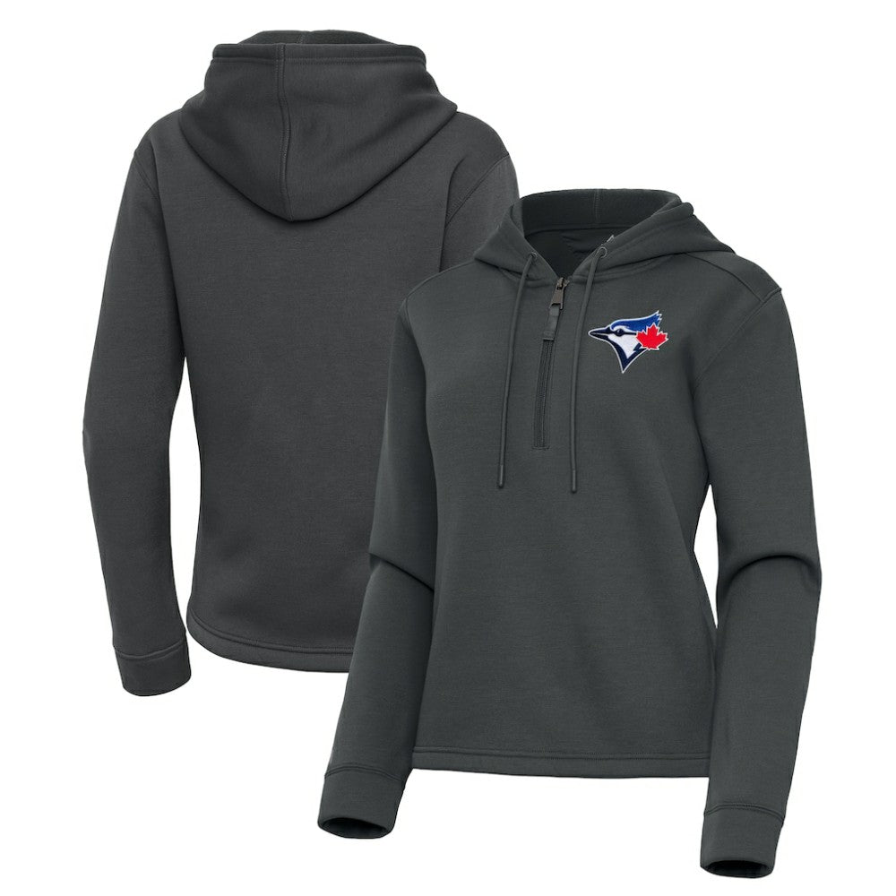 Toronto Blue Jays Antigua Women's Contemporary Quarter-Zip Hoodie - MLB Hoodies