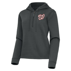 Washington Nationals Antigua Women's Contemporary Quarter-Zip Hoodie - MLB Hoodies