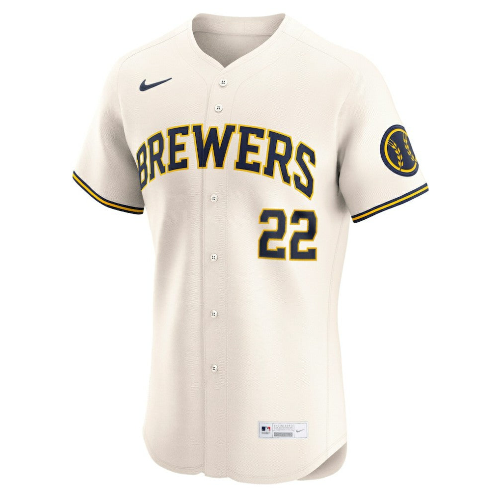 Christian Yelich Milwaukee Brewers Nike Home Elite Player Jersey - MLB Jerseys