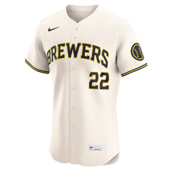 Christian Yelich Milwaukee Brewers Nike Home Elite Player Jersey - MLB Jerseys