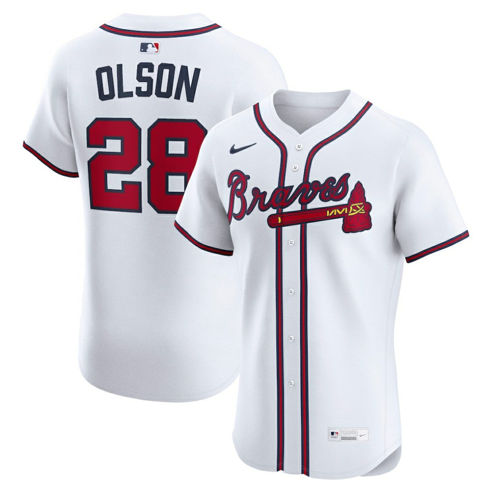 Matt Olson Atlanta Braves Nike Home Elite Player Jersey - MLB Jerseys