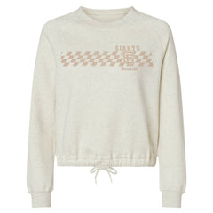 San Francisco Giants Soft as a Grape Women's Tonal Checkered Sweatshirt - MLB Sweatshirts